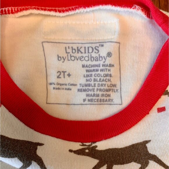 L'OVED BABY Reindeer Christmas Pajamas 2T 4-5 Fair Isle Organic Cotton Unisex - Picture 10 of 15